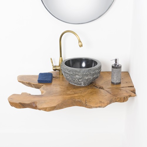 Piano lavabo legno teak - lavabo, di