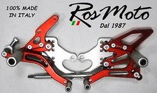 PEDANE ARRETRATE REARSETS KAWASAKI ZX10R 2004-2005 ROSSO RED