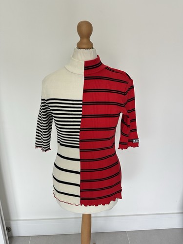 Top donna desigual rosso panna - donna,