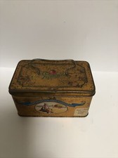 VINTAGE SCATOLA LATTA PRIMIZIA COSTUMI DA BAGNO 1970s tin metal box