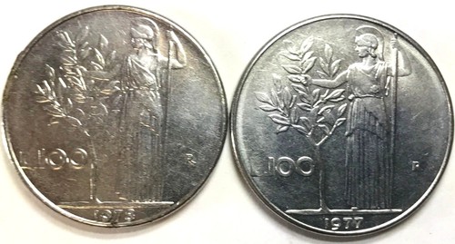 Lotto monete italia 100 - italia, lire