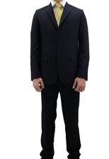 Abito uomo drop 4 sartoriale antracite in pura lana super 100's Angelico