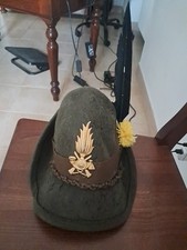 VECCHIO CAPPELLO ALPINO Con  Fregio Guardia Di FINANZA NAPPINA PENNA