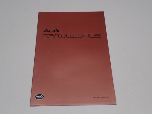 Audi coupe depliant brochure - coupe',