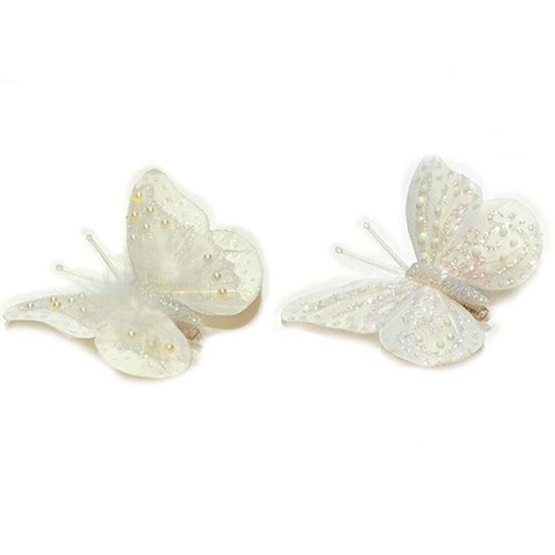 Farfalla bianca rosa addobbi