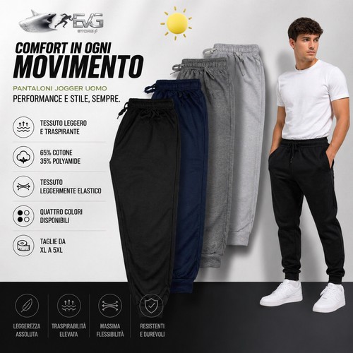 Pantaloni jogger uomo 5xl - pantaloni, xl-