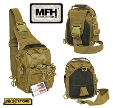 ZAINO TATTICO MONOSPALLA INCURSORE MFH CY TAN BACKPACK SOFTAIR SURVIVOR CAMPING