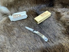 Cavaliere Buck 505 vintage con manici di cervo e fodero in pelle come nuovo raro++++