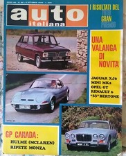 AUTO ITALIANA N°40 3 OTTOBRE 1968 JAGUAR XJ6 - MINI MK2 - OPEL GT - RENAULT 6