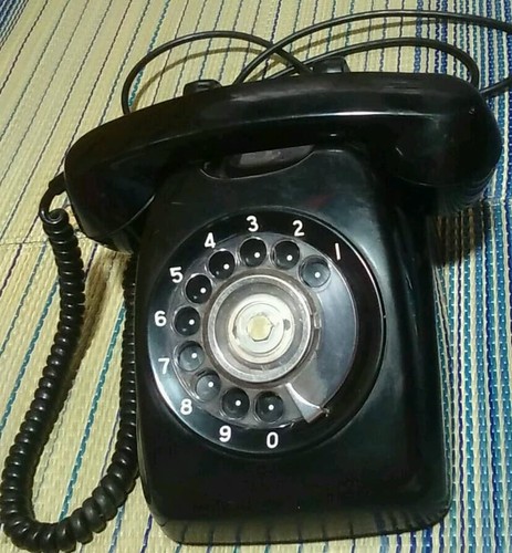 Telefono nero showa retrò - telefono,
