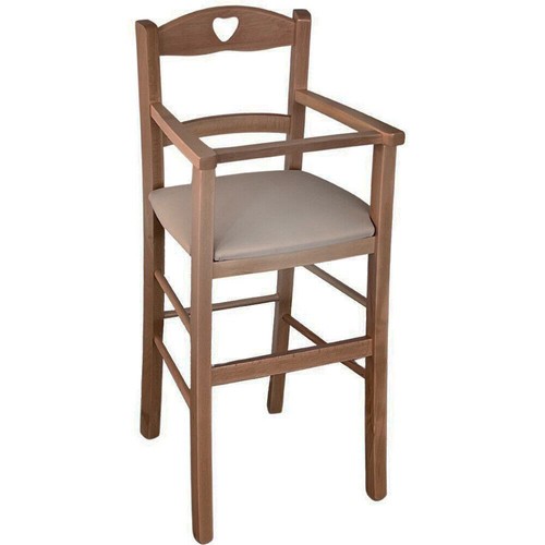 Seggiolone legno color - seggiolone, noce