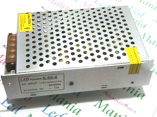 Alimentatore 220v 60w 12a - 5v,