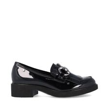 Donna Serena Mocassino Donna in Vernice Con Frangia ed Accessorio - NER (Nero)