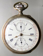 OROLOGIO DA TASCA argento 900 LONGINES CRONOMETRO MEDICAL anni 1900-05 perfetto