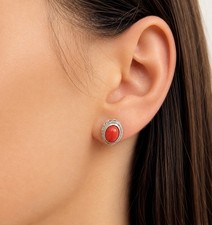 Orecchini corallo rosso - corallo,