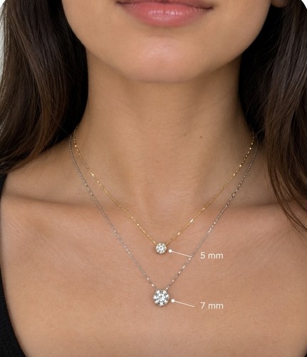 Collana punto luce argento - punto,