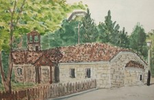 Dipinto acquerello paesaggio