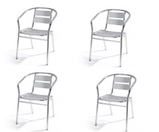 SET 4PZ SEDIA in alluminio