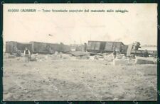 Reggio Calabria Città Treno Ferroviario asportato dal Maremoto cartolina RT3004