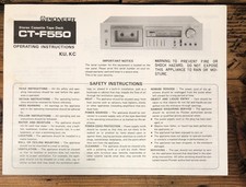 Pioneer CT-F550 proprietario
