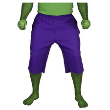 Costume Uomo Adulto L'INCREDIBILE HULK Viola Cosplay Pantaloncini Pantaloni S M L XL XXL