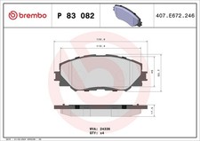 BREMBO Set di pastiglie freno