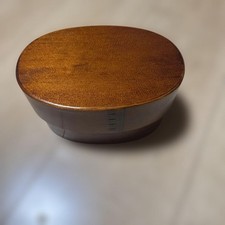 Kiso Hinoki Cestino ovale Menpa in legno curvato a due livelli Made in Japan
