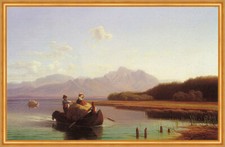 Barca da fieno sul lago