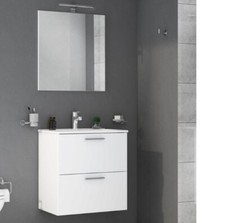 Mobile Bagno sospeso  da 60 cm 2 cassetti profondità 39,5 modello Vitra Mia