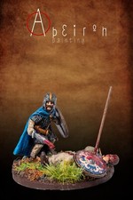 SAGA - saxon leader, 1 miniatura warlord games 28mm su base metallica