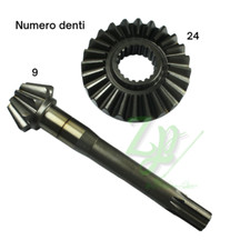 COPPIA CONICA ad. MOTOCOLTIVATORE VALPADANA VMC150 DENTI 9 24