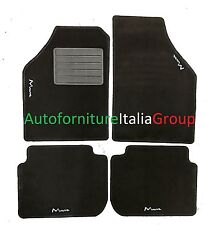 Tappetini auto in moquette su misura 4 loghi per MUSA 2004>