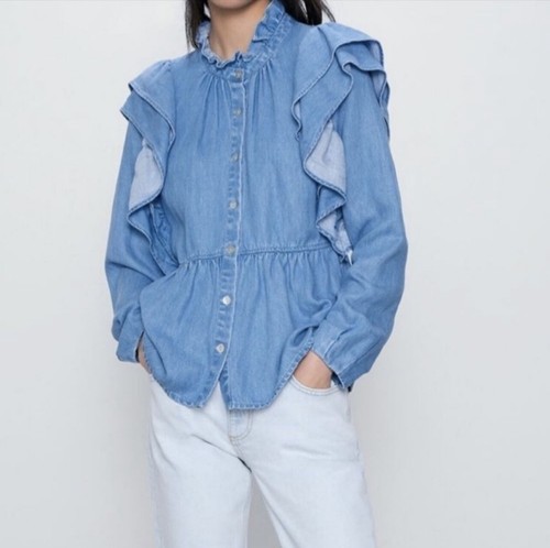Camicia donna zara denim con - donna,