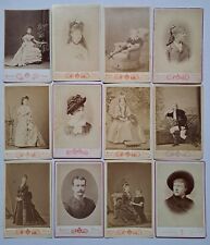 SCHEMBOCHE lotto 12 antica foto fotografia d'epoca albumina ritratto uomo donna