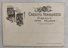 cartolina pubblicitaria doppia verbania intra credito verbanese inizi '900
