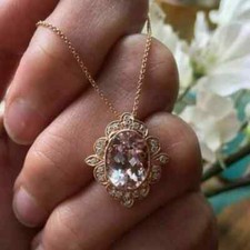 2ct oval cut morganite diamond - 2ct,