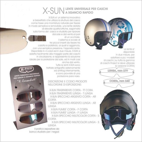 Lente universale visiera casco - universale,