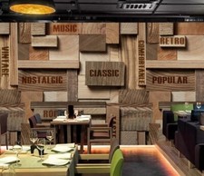 Carta da parati design legno