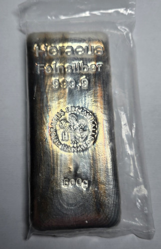 500 lingotto argento fine - 500,