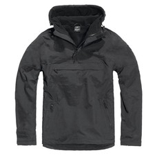 Giacca a vento Brandit Hooded con cappuccio nera S-5XL outdoor foderata skater
