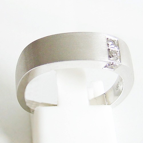 Anello oro bianco 585 kt - anello, 14
