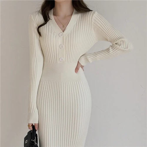 Woman knitted autumn - woman's,