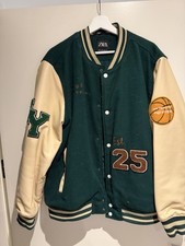 Giacca Zara varsity verde e