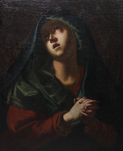 Madonna preghiera dipinto - in, preghiera,