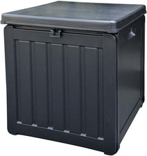 Baule in Resina per Esterno Soften Small 42,8 X 42,8 X 46,4 Cm, Capacità 76 L, N