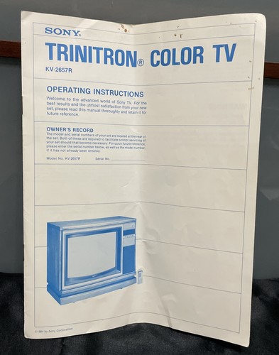 Sony trinitron color 1984 - trinitron,