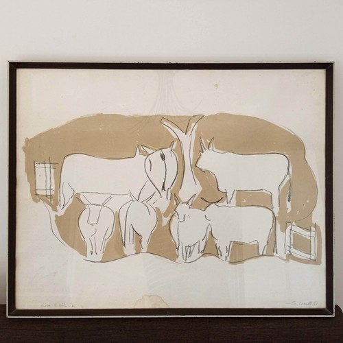 Litografia firmata giuseppe - litografia,