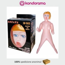 Roxana bambola gonfiabile donna sexy bionda con viso 3D vagina bocca ano gadget