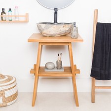 Lavabo in legno di teak 85 cm