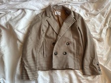 Giacca blazer rustica a quadri